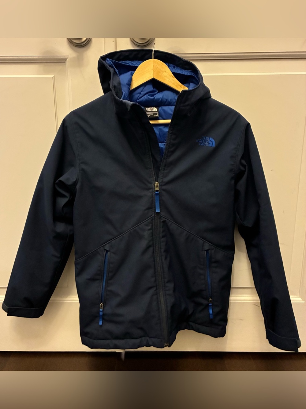 The North Face Kids Navy Blue Hooded Jacket